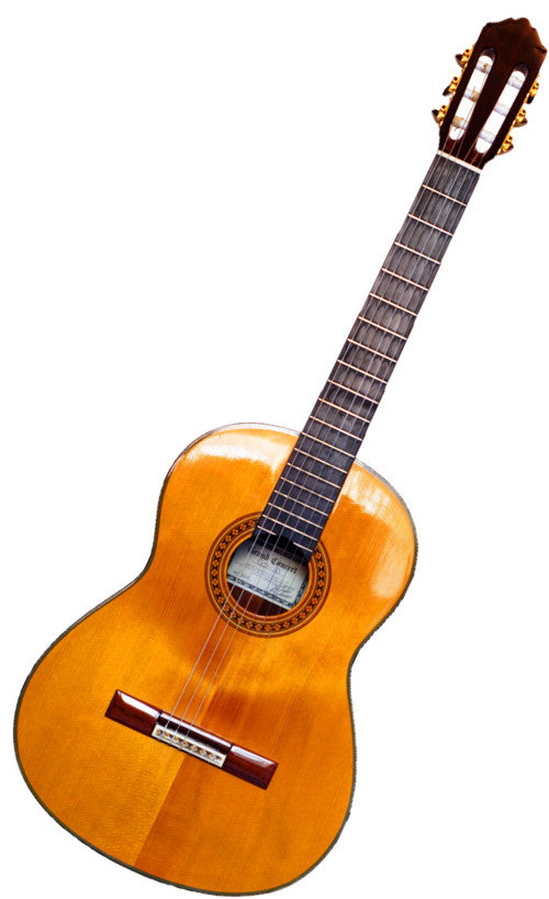 Playing guitar